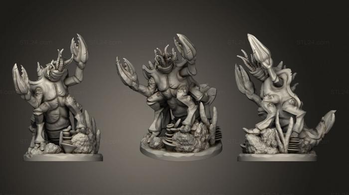 Figurines heroes, monsters and demons (Crayclaw, STKM_2113) 3D models for cnc